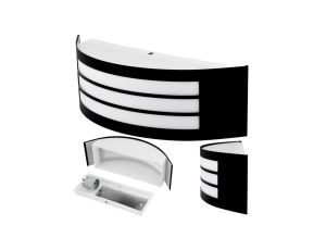 Kinkiet Ogrodowy Elewacyjny Lampa Zewnętrzna E27 CZARNA IP44 FREESIA Lumiled