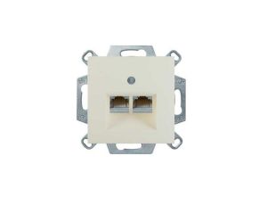 polo.fiorena Gniazdo komputerowe MOLEX podwójne ekranowane kat. 6 2 x RJ45 z polem opisowym krem 22028903