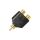 Przejście Adapter Audio do Subwoofera 1x RCA Cinch (wtyk) / 2x RCA Cinch (gniazdo) pozłacany czarny