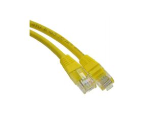 Patchcord UTP kat.5e kabel sieciowy LAN 2x RJ45 linka żółty 2m