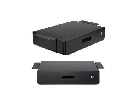 Szuflada ergonomiczna podbiurkowa na kluczyk Maclean, organizer, czarna, max 5kg, MC-461