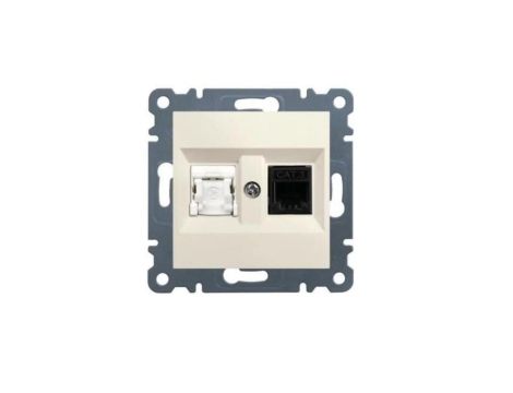 LUMINA2 Gniazdo telefoniczne kremowe WL2011
