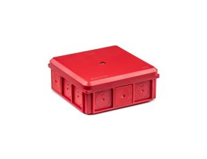 Puszka naścienna 90x37x90mm IP55 z dławnicami z wkrętem czerwona NSW90x90 +3szt. złączka SCL IDEALNA(zestaw promocyjny) 35418701
