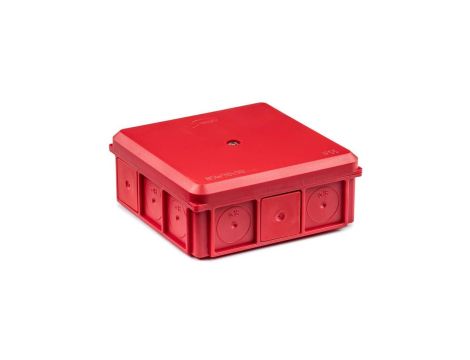 Puszka naścienna 90x37x90mm IP55 z dławnicami z wkrętem czerwona NSW90x90 +3szt. złączka SCL IDEALNA(zestaw promocyjny) 35418701
