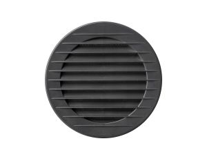 Kratka wentylacyjna okrągła Fi 100 grafitowa z siatką