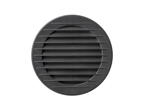 Kratka wentylacyjna okrągła Fi 100 grafitowa z siatką