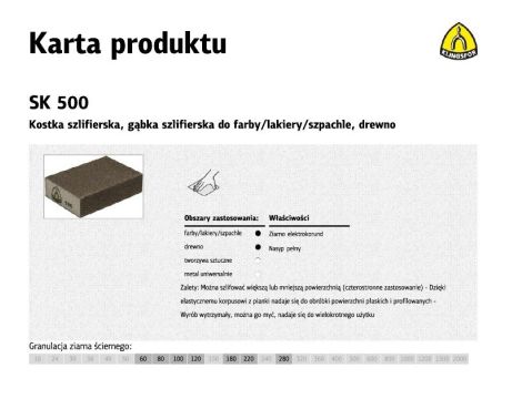 KLINGSPOR KOSTKA SZLIFIERSKA 100x70x25mm P 80 SK500
