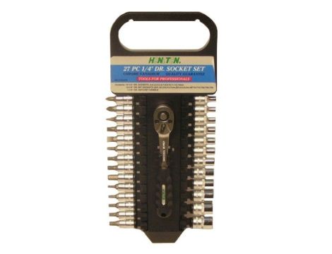 HONITON ZESTAW KLUCZY  27 ELEMENTÓW 1/4"      1127