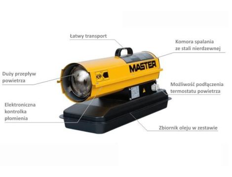 MASTER NAGRZEWNICA OLEJOWA  B 70 CED BEZ ODPROWADZENIA SPALIN 20kW - 3