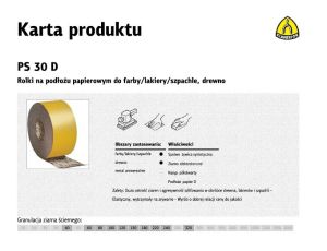 KLINGSPOR ROLKA NA PODŁOŻU PAPIEROWYM PS30D 115mm gr.240 (50mb)