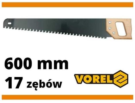 GLOB PIŁA DO GAZOBETONU 600mm / 17 ZĘBÓW WIDIOWYCH, RĄCZKA DREWNIANA   28010