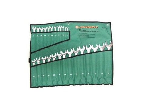 JONNESWAY KLUCZE PŁASKO-OCZKOWE KOMPLET 26szt. 6-32mm  W26126S