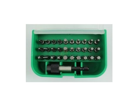 JONNESWAY KOŃCÓWKI / BITY  1/4"  7 elem. + POKRĘTŁO S08H208S