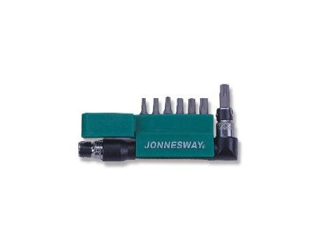 JONNESWAY KOŃCÓWKI / BITY TORX 1/4" 7 elem + POKRĘTŁO    S08H2S8S