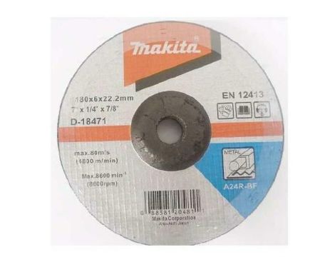 TARCZA DO SZLIFOWANIA METALU A24R 180x6x22,2mm WYGIĘTA