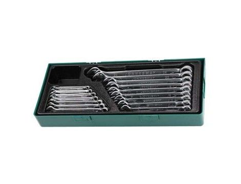 JONNESWAY KLUCZE PŁASKO-OCZKOWE KOMPLET 16szt. 6-24mm WKŁADKA W26116SP