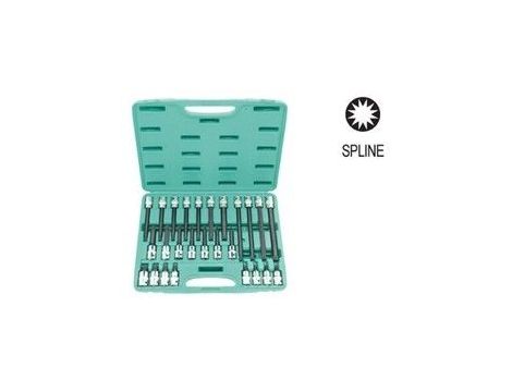 JONNESWAY KLUCZE TRZPIENIOWE SPLINE 26 elem. Z NASADKĄ 1/2"  S64H4126S