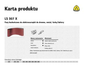 KLINGSPOR PASY BEZKOŃCOWE DO ELEKTRONARZĘDZI LS307X 75mm x 457mm gr.100 /10szt.