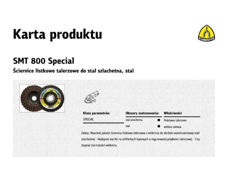 KLINGSPOR ŚCIERNICA LISTKOWA Z WŁÓKNINY SMT800 125mm COARSE