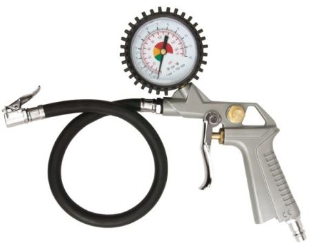 PISTOLET DO POMPOWANIA Z MANOMETREM SILVER