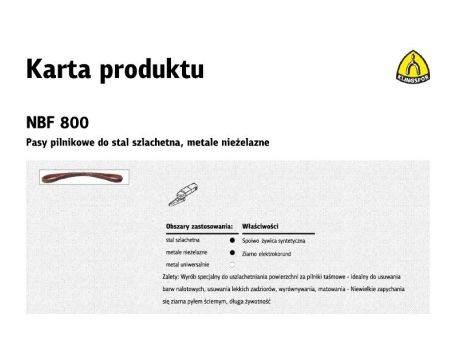 KLINGSPOR PASY Z WŁÓKNINY SZLIFIERSKIEJ  50mm x 460mm NBF800 MEDIUM /5szt.