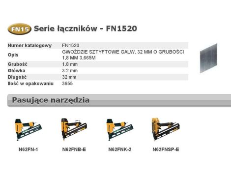 BOSTITCH SZTYFTY FN1520 25` 32mm 3600 szt.