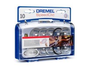 DREMEL ZESTAW DO CIĘCIA SPEED CLIC SC690 TARCZE MET. 10szt + TRZPIEŃ