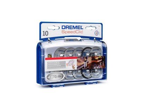 DREMEL ZESTAW DO CIĘCIA SPEED CLIC SC690 TARCZE MET. 10szt + TRZPIEŃ