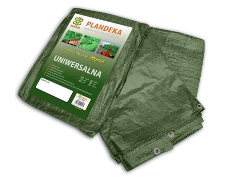 PLANDEKA WZMOCNIONA ZIELONA 90g  6 x 12m BRADAS