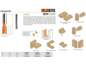 CMT FREZ PROSTY KRÓTKI  HM D= 3 I=8 L=45 S=8%%% - image 2