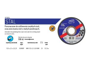 INCOFLEX TARCZA DO CIECIA METALU 125 x 2,5 x 22,2mm - image 2