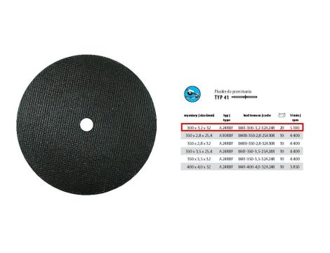 INCOFLEX TARCZA DO CIECIA METALU 300 x 3,2 x 32mm - 2