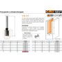 CMT FREZ PROSTY Z OSTRZEM WIERCĄCYM HM D=8 I=30 L=70 S=8 - 3
