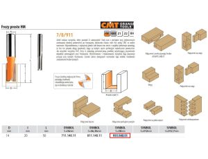 CMT FREZ PROSTY KRÓTKI HM D=14 I=20 L=50 S=8 - image 2