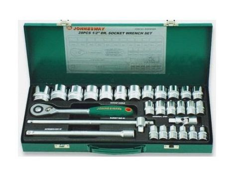 JONNESWAY KOMPLET KLUCZY NASADOWYCH 1/2" 6 KĄTNA 28szt. S04H4728S