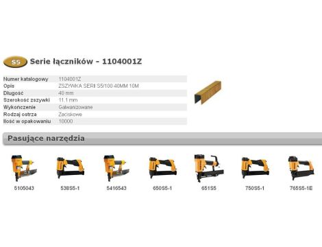 BOSTITCH ZSZYWKI S5 40mm 10 000 szt