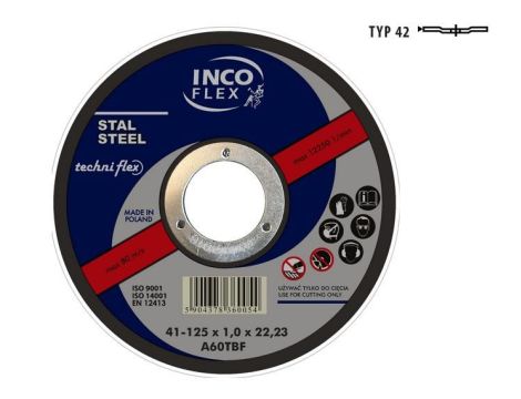 INCOFLEX TARCZA DO METALU 115 x 3,2mm WYGIĘTA