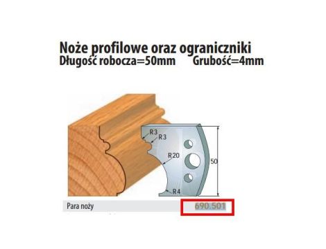 CMT NOŻE PROFILOWE HSS 50 x 4mm   690.501