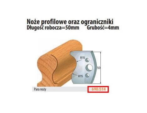 CMT NOŻE PROFILOWE HSS 50 x 4mm 690.514