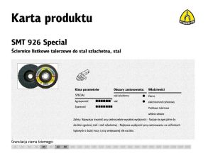 KLINGSPOR ŚCIERNICA LISTKOWA WYPUKŁA SMT926 SPECIAL 125mm gr. 60