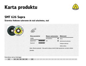 KLINGSPOR ŚCIERNICA LISTKOWA WYPUKŁA SMT626 SUPRA 125mm gr. 80