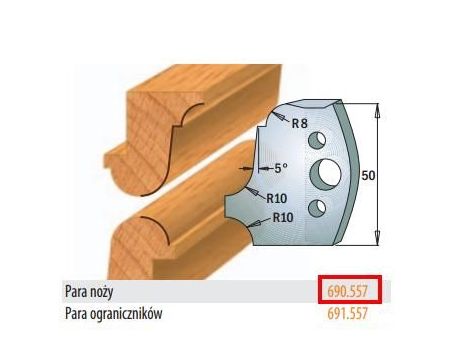 CMT NOŻE PROFILOWE HSS 50 x 4mm    690.557