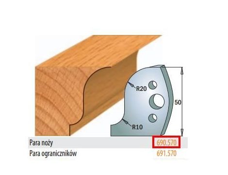 CMT NOŻE PROFILOWE HSS 50 x 4mm    690.570