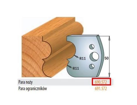 CMT NOŻE PROFILOWE HSS 50 x 4mm    690.572