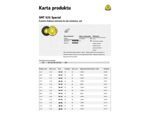 KLINGSPOR ŚCIERNICA LISTKOWA WYPUKŁA SMT925 SPECIAL 125mm gr. 80