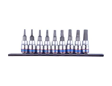 KING TONY KOMPLET NASADEK 1/4" TORX 9 elem. 2033 T8 - T40