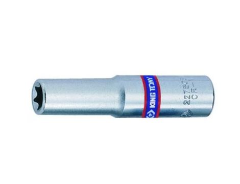 KING TONY NASADKA DŁUGA GWIAZDKOWA / TORX 1/4" E8 x 50mm CHROM