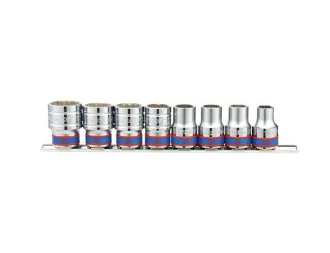 KING TONY KOMPLET NASADEK KRÓTKICH 12-KĄTNYCH 1/2" 8 elem. 10, 12, 13, 14, 17, 19, 21, 22 mm.