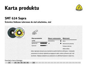 KLINGSPOR ŚCIERNICA LISTKOWA STAL SZLACHETNA WYPUKŁA 125mm P 80 SMT624 SUPRA WYPUKŁA 10 + 2szt.