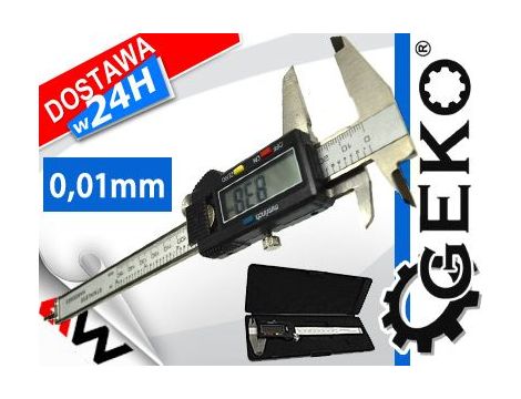 SUWMIARKA ELEKTRONICZNA 150mm 0,01mm W PLASTIKOWYM PUDEŁKU  /GEKO